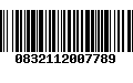 Código de Barras 0832112007789