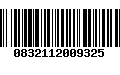 Código de Barras 0832112009325