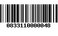 Código de Barras 0833110000048