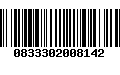 Código de Barras 0833302008142