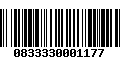 Código de Barras 0833330001177