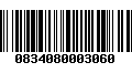 Código de Barras 0834080003060