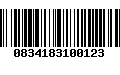 Código de Barras 0834183100123