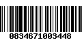 Código de Barras 0834671003448