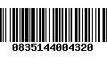 Código de Barras 0835144004320