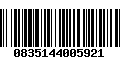 Código de Barras 0835144005921