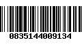 Código de Barras 0835144009134