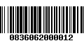 Código de Barras 0836062000012