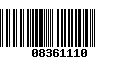 Código de Barras 08361110