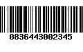 Código de Barras 0836443002345