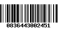 Código de Barras 0836443002451