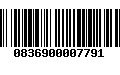 Código de Barras 0836900007791