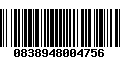 Código de Barras 0838948004756