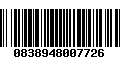 Código de Barras 0838948007726