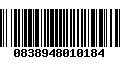 Código de Barras 0838948010184
