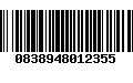 Código de Barras 0838948012355