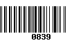 Código de Barras 0839