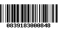 Código de Barras 0839183000848