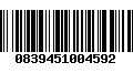 Código de Barras 0839451004592