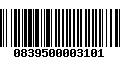 Código de Barras 0839500003101