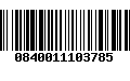 Código de Barras 0840011103785