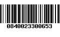 Código de Barras 0840023300653