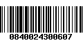 Código de Barras 0840024300607