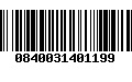 Código de Barras 0840031401199