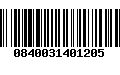 Código de Barras 0840031401205