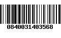 Código de Barras 0840031403568