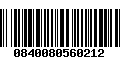 Código de Barras 0840080560212