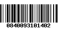 Código de Barras 0840093101402