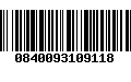 Código de Barras 0840093109118