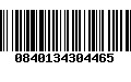 Código de Barras 0840134304465