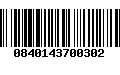 Código de Barras 0840143700302