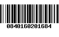 Código de Barras 0840160201684