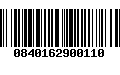 Código de Barras 0840162900110