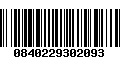 Código de Barras 0840229302093