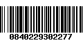 Código de Barras 0840229302277