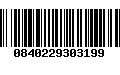 Código de Barras 0840229303199