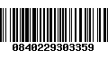 Código de Barras 0840229303359