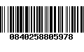 Código de Barras 0840258805978