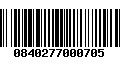 Código de Barras 0840277000705