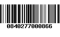 Código de Barras 0840277000866