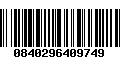 Código de Barras 0840296409749