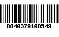 Código de Barras 0840379100549