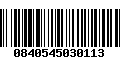 Código de Barras 0840545030113