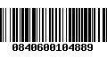 Código de Barras 0840600104889