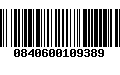 Código de Barras 0840600109389