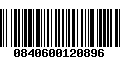 Código de Barras 0840600120896